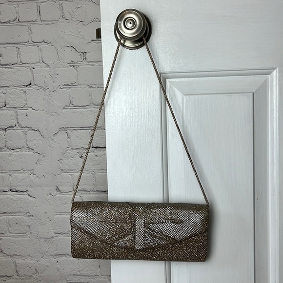 Lulu Townsend Handbags - Lulu Townsend Champagne Sparkle Evening Bag